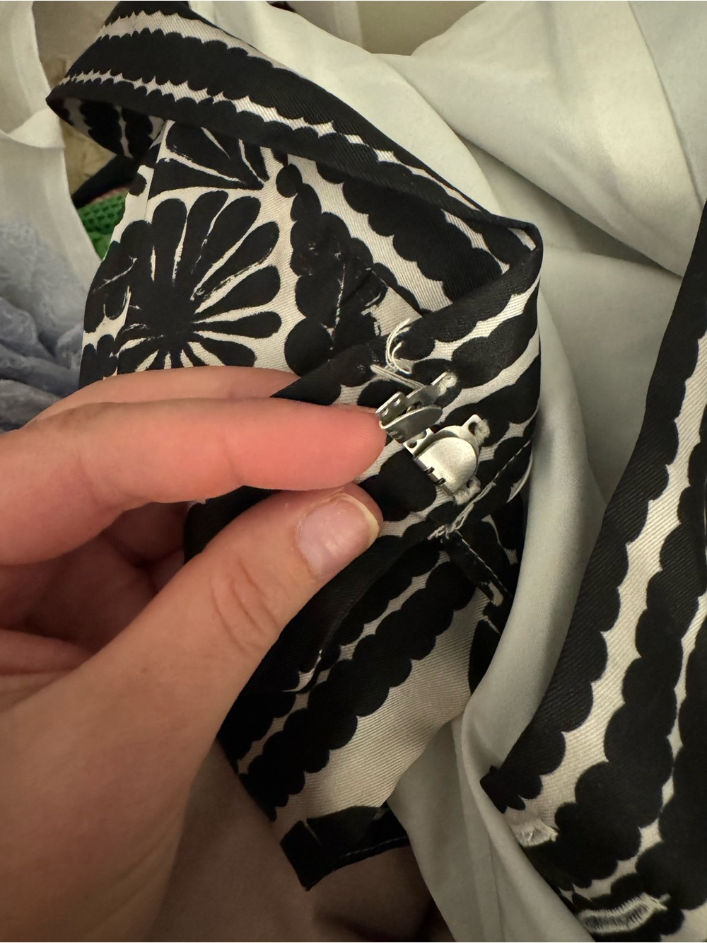 ANTONIO MELANI Black & White Embroidered Wrap Midi Skirt - Picture 5 of 5